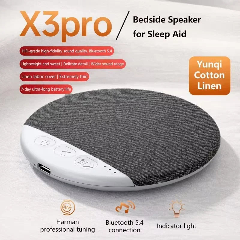 Lenovo Sleeping Bluetooth Speaker Mini  Nature Sound White Noise Soundbar Wireless MP3 Music Player Ultra Thin Timed Speaker