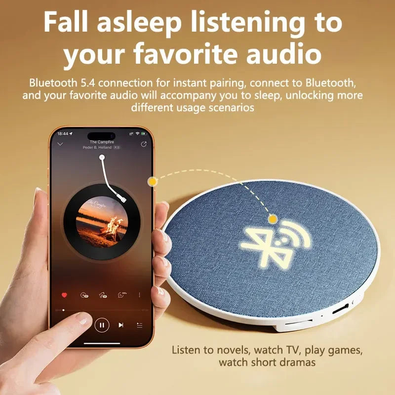 Under Pillow Sleep Speaker Ultra Slim HiFi Noise Reduction Bone Conduction Sound Machine for Deep Sleep Relaxation 2026 New ﻿