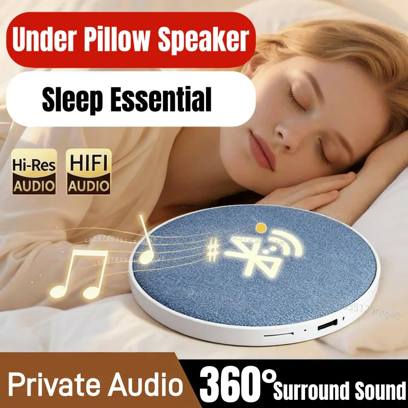 Wireless Pillow Speaker Sleep Aid 360° Surround Sound Bluetooth 5.4  HiFi Stereo Sound Private Audio No Disturb Partner2026 New