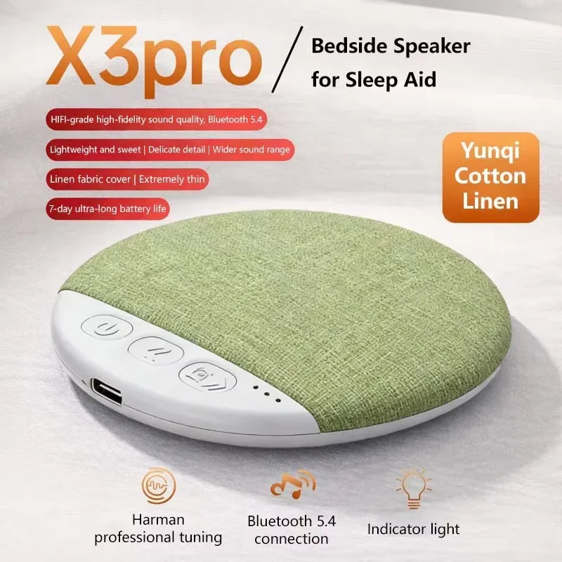 Lenovo Sleeping Bluetooth Speaker Mini  Nature Sound White Noise Soundbar Wireless MP3 Music Player Ultra Thin Timed Speaker