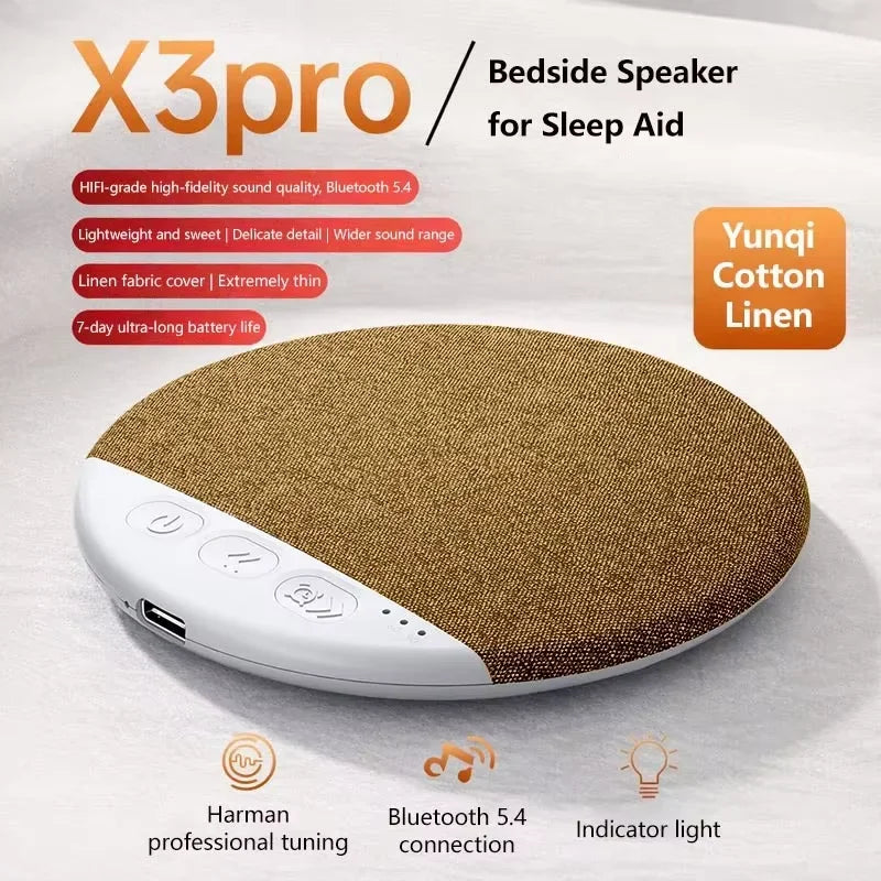 Lenovo Sleeping Bluetooth Speaker Mini  Nature Sound White Noise Soundbar Wireless MP3 Music Player Ultra Thin Timed Speaker